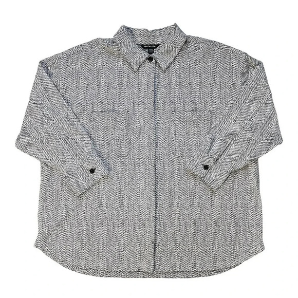 Athleta Textured Plus Size Button Front Shirt Jacket - Picture 4 of 7